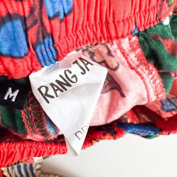 Wide Leg Multicolour Super Wide Leg Palazzo Floral Ethnic Style Pants M - Picture 9 of 12